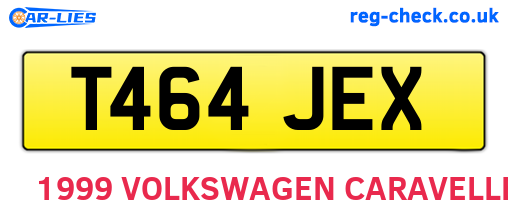 T464JEX are the vehicle registration plates.