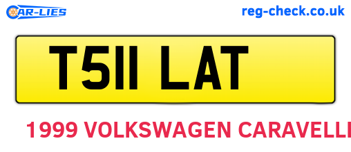 T511LAT are the vehicle registration plates.
