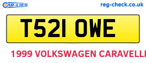 T521OWE are the vehicle registration plates.