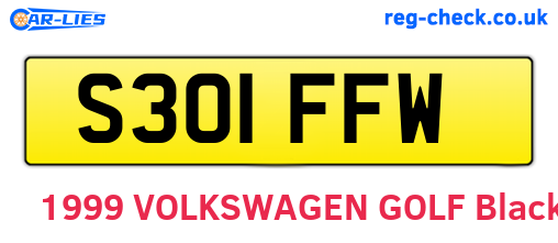 S301FFW are the vehicle registration plates.