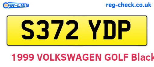 S372YDP are the vehicle registration plates.