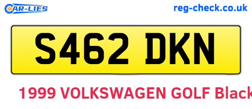 S462DKN are the vehicle registration plates.