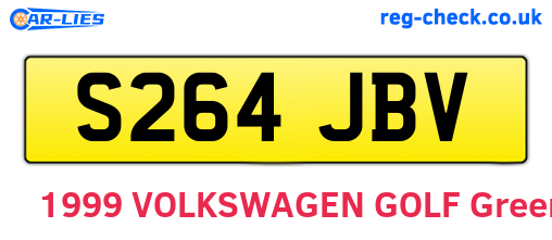 S264JBV are the vehicle registration plates.