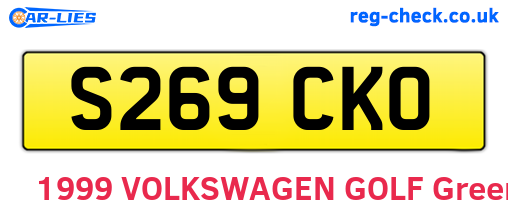 S269CKO are the vehicle registration plates.