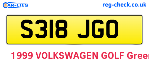 S318JGO are the vehicle registration plates.