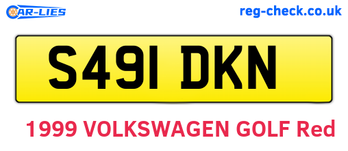 S491DKN are the vehicle registration plates.