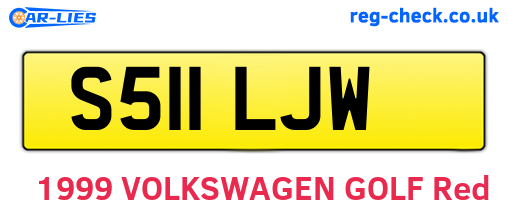S511LJW are the vehicle registration plates.