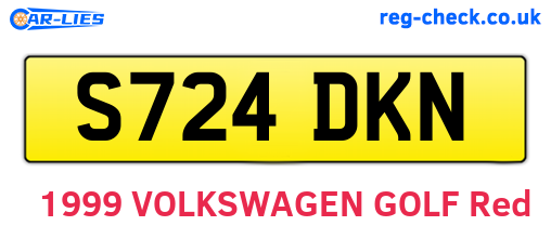 S724DKN are the vehicle registration plates.