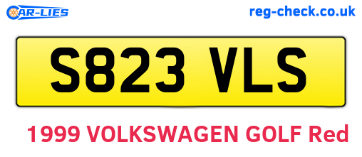 S823VLS are the vehicle registration plates.