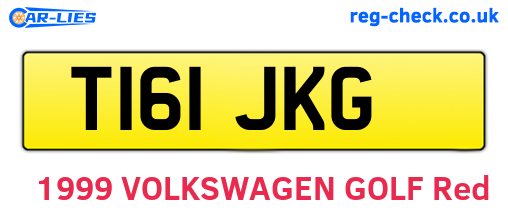 T161JKG are the vehicle registration plates.