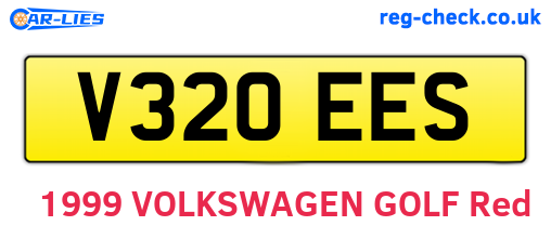 V320EES are the vehicle registration plates.