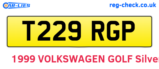 T229RGP are the vehicle registration plates.