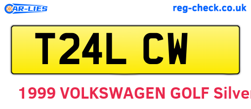 T24LCW are the vehicle registration plates.