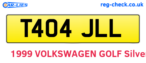 T404JLL are the vehicle registration plates.