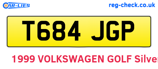T684JGP are the vehicle registration plates.