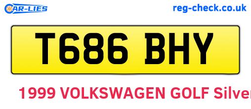 T686BHY are the vehicle registration plates.