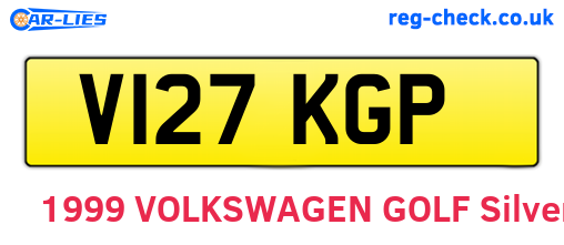 V127KGP are the vehicle registration plates.