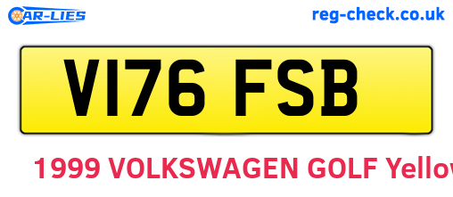 V176FSB are the vehicle registration plates.