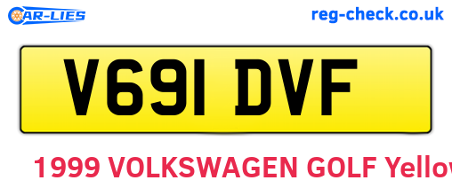 V691DVF are the vehicle registration plates.