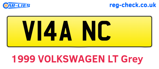 V14ANC are the vehicle registration plates.