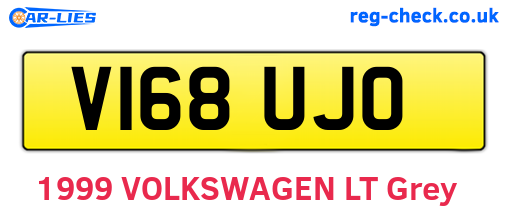 V168UJO are the vehicle registration plates.