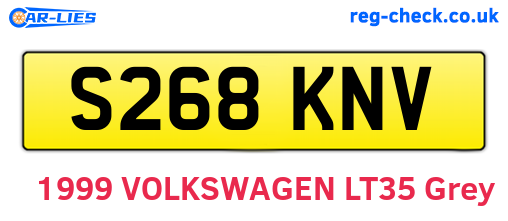 S268KNV are the vehicle registration plates.