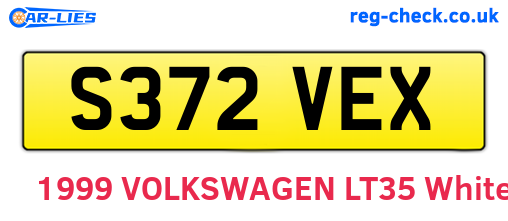 S372VEX are the vehicle registration plates.
