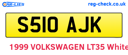S510AJK are the vehicle registration plates.