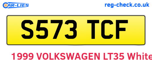 S573TCF are the vehicle registration plates.