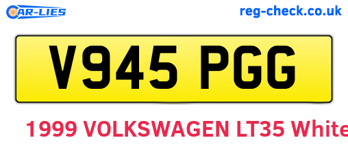 V945PGG are the vehicle registration plates.