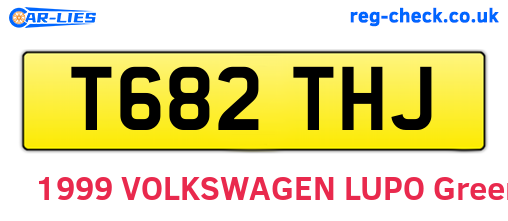 T682THJ are the vehicle registration plates.