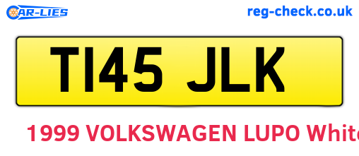 T145JLK are the vehicle registration plates.