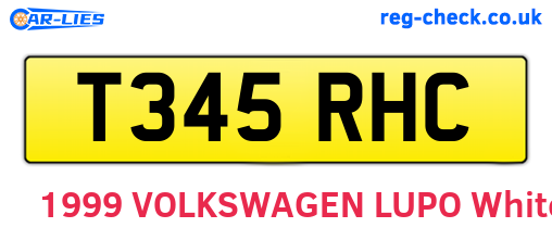 T345RHC are the vehicle registration plates.