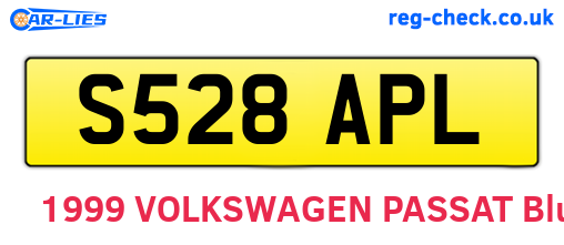 S528APL are the vehicle registration plates.