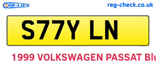 S77YLN are the vehicle registration plates.