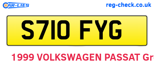 S710FYG are the vehicle registration plates.
