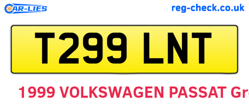 T299LNT are the vehicle registration plates.