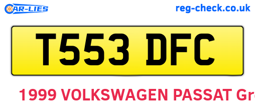 T553DFC are the vehicle registration plates.