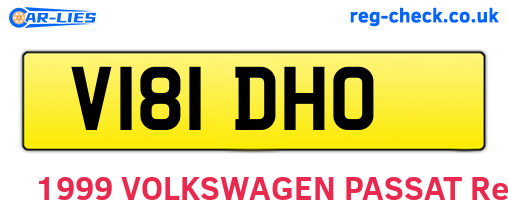 V181DHO are the vehicle registration plates.