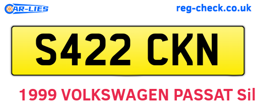 S422CKN are the vehicle registration plates.