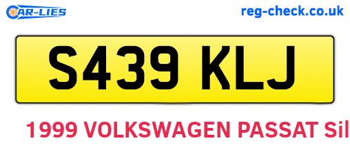 S439KLJ are the vehicle registration plates.