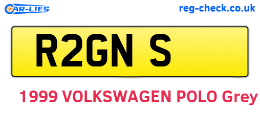 R2GNS are the vehicle registration plates.