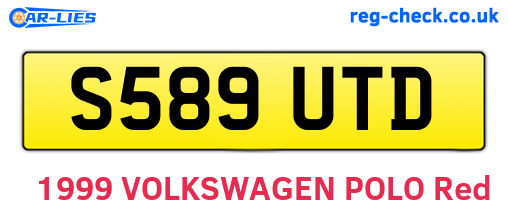 S589UTD are the vehicle registration plates.