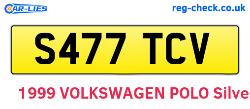 S477TCV are the vehicle registration plates.