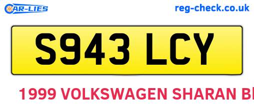 S943LCY are the vehicle registration plates.