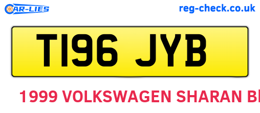 T196JYB are the vehicle registration plates.