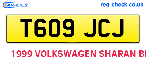 T609JCJ are the vehicle registration plates.
