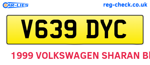 V639DYC are the vehicle registration plates.