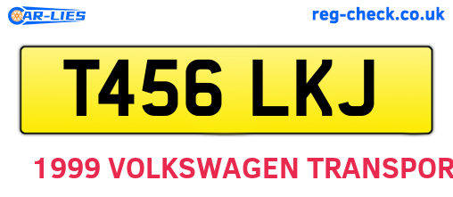 T456LKJ are the vehicle registration plates.