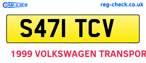 S471TCV are the vehicle registration plates.